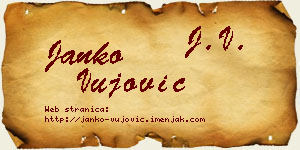 Janko Vujović vizit kartica